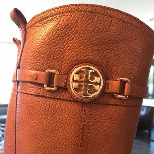 Tory Burch Knee-high Camel Leather Boots
